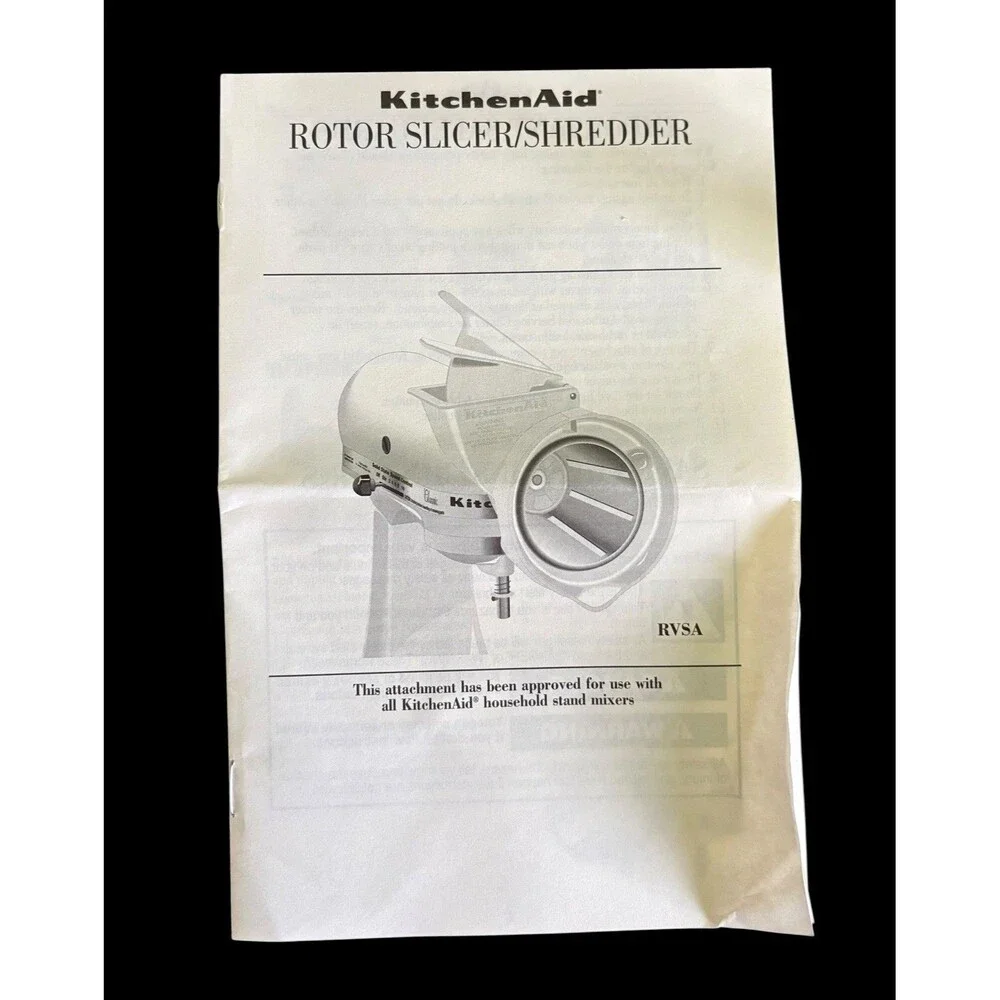 KitchenAid RVSA Replacement 4 Cone Set Drive Shaft & Manual OEM Slicer Shredder